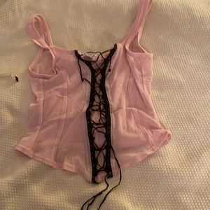 Pink sheer tank